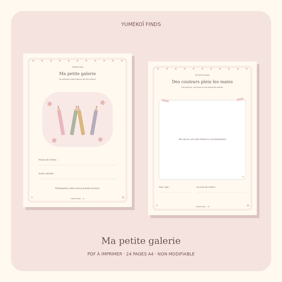 Couverture et intérieur de l’album de dessins numérique